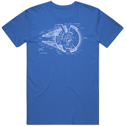 Millenium Falcon Blueprint Unisex Cotton Classic T Shirt