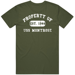 Property Of Uss Montrose Established 1944 Us Navy Unisex Cotton Classic T Shirt