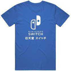 Nintendo Switch Japanese Inpsired - Blue Unisex Cotton Classic T Shirt