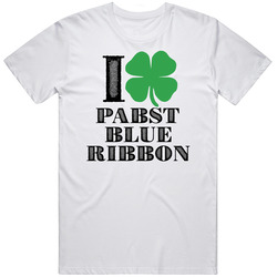 Heart Love Shamrock Pabst Blue Ribbon Beer Irish St Patricks Day Drunk Party Pub Unisex Cotton Classic T Shirt