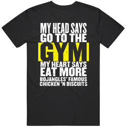 My Heart Says Eat More Bojangles' Famous Chicken 'n Biscuits Funny Food Gym Unisex Cotton Classic T Shirt