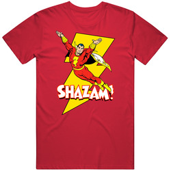 Shazam, T-shirt, Retro, Superhero, Flash Unisex Cotton T Shirt