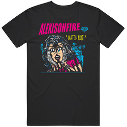 Alxinfire Watch Out Logo 1 Black Unisex Cotton T Shirt