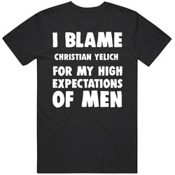 I Blame Christian Yelich For My High Expectations Of Men Miami Fan Unisex Cotton T Shirt