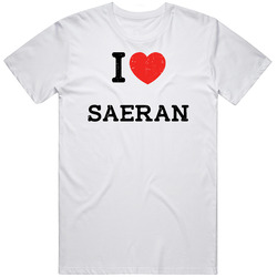 I Love Heart Saeran First Name Worn Look Unisex Cotton T Shirt