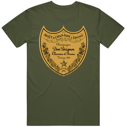 Mytee Dom Perignon Champagne Vintage 1979 Men's Military Green Unisex Cotton T Shirt