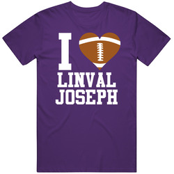 I Love Heart Linval Joseph Minnesota Football Unisex Cotton T Shirt