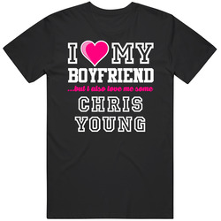 I Love My Boyfriend Also Love Me Some Chris Young New Orleans Football Player Fan Unisex Cotton T Shirt