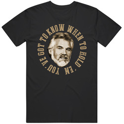Kenny Rogers The Gambler Lyrics Country Music Icon Legend Fan Unisex Cotton T Shirt