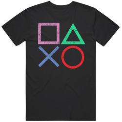 Playstation Controller Buttons Costume Retro Video Game Geek Nerd Gamer Gift Unisex Cotton T Shirt Playstation Controller Buttons Costume Retro Video Game Geek Nerd Gamer Gift Unisex Cotton T Shirt