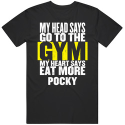 My Heart Says Eat More Pocky Funny Food Gym Unisex Cotton T Shirt My Heart Says Eat More Pocky Funny Food Gym Unisex Cotton T Shirt