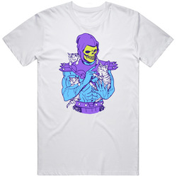 Skeletor Kitties T-shirt Funny Tee Cat He-man Heman Unisex Cotton T Shirt