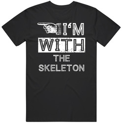 Im With Skeleton Stupid Cool Couple Costume Halloween Unisex Cotton T Shirt Im With Skeleton Stupid Cool Couple Costume Halloween Unisex Cotton T Shirt