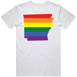 Arkansas Lgbtq Pride State Silhouette Unisex Cotton T Shirt