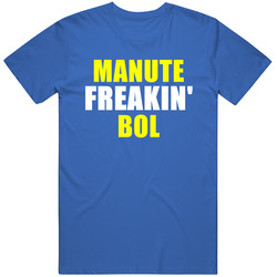 Manute Bol Freakin Basketball Sports Golden State California Unisex Cotton T Shirt