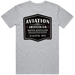 Aviation American Gin Liquor Alcohol Bottle Label Raglan Unisex Cotton T Shirt Aviation American Gin Liquor Alcohol Bottle Label Raglan Unisex Cotton T Shirt