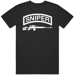 Sniper Gun Black Unisex Cotton T Shirt