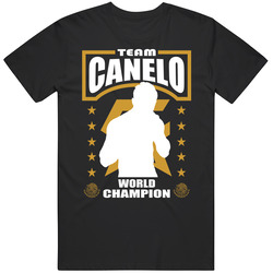 Canelo World Champion Silhouette Hitam Unisex Cotton T Shirt