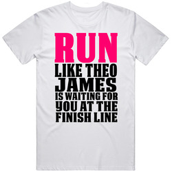 Run Like Its Theo James Waiting For You At The Finish Line Funny Unisex Cotton T Shirt