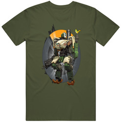 Bastion Overwatch T Shirt Traditional Emote Pose Unisex Cotton T Shirt