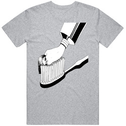 Woman Toothpaste Minimalist Design Vangard Unisex Cotton T Shirt Woman Toothpaste Minimalist Design Vangard Unisex Cotton T Shirt