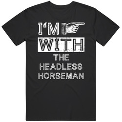 Im With Headless Horseman Funny Stupid Couple Costume Halloween Unisex Cotton T Shirt Im With Headless Horseman Funny Stupid Couple Costume Halloween Unisex Cotton T Shirt