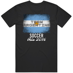 Argentina Soccer Rio 2016 Olympic Team Flag Unisex Cotton T Shirt Argentina Soccer Rio 2016 Olympic Team Flag Unisex Cotton T Shirt
