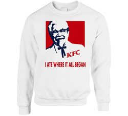 Kfc I Ate Where It All Began Unisex Cotton Crewneck Sweatshirt Kfc I Ate Where It All Began Unisex Cotton Crewneck Sweatshirt
