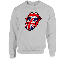 Rolling Tongue Unisex Cotton Crewneck Sweatshirt Rolling Tongue Unisex Cotton Crewneck Sweatshirt