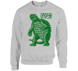 Godzilla Retro Unisex Cotton Crewneck Sweatshirt