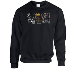 New Jean-michel Basquiat-back Of The Neck (1983) Unisex Cotton Crewneck Sweatshirt