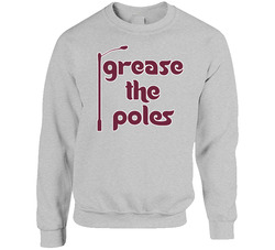 Grease The Poles Retro Philadelphia Colors Unisex Cotton Crewneck Sweatshirt