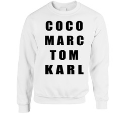 Coco Marc Tom Karl Graphic White Cotton Unisex Unisex Cotton Crewneck Sweatshirt Coco Marc Tom Karl Graphic White Cotton Unisex Unisex Cotton Crewneck Sweatshirt