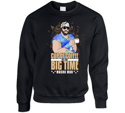 Cup Of Coffee Randy Savage Unisex Cotton Crewneck Sweatshirt