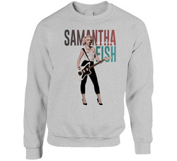 Samantha Fish New Silver Flat Unisex Cotton Crewneck Sweatshirt
