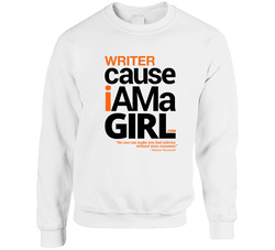 Write_white_orange Unisex Cotton Crewneck Sweatshirt Write_white_orange Unisex Cotton Crewneck Sweatshirt