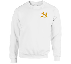 White Unisex Cotton Crewneck Sweatshirt