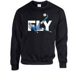 Fly Christiano Ronaldo Bicycle Kick Real Madrid Football Soccer Player Fan Unisex Cotton Crewneck Sweatshirt