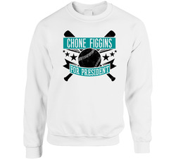 Chone Figgins For President Baseball Seattle Fan Unisex Cotton Crewneck Sweatshirt