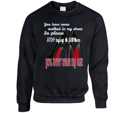 Walked In My Shoes Unisex Cotton Crewneck Sweatshirt Walked In My Shoes Unisex Cotton Crewneck Sweatshirt