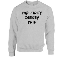 My First Disney Trip Kids Unisex Cotton Crewneck Sweatshirt My First Disney Trip Kids Unisex Cotton Crewneck Sweatshirt