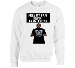 Free Kevin Gate Rapper Free My Fam Kevin Gates Rap Artist Unisex Cotton Crewneck Sweatshirt