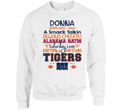 Donna Smack Talkin Tigers Unisex Cotton Crewneck Sweatshirt