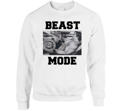 Arnold Schwarzenegger Beast Mode Lifting Gym Funny Fitness Unisex Cotton Crewneck Sweatshirt