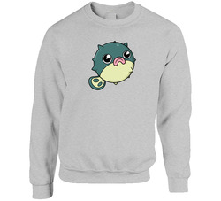 Qwilfish Pokemon Video Game A Pig In Unisex Cotton Crewneck Sweatshirt