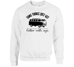 1950 Volkswagen Type 2 Better With Age Vintage Car Unisex Cotton Crewneck Sweatshirt