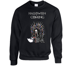 Halloween Is Coming Unisex Cotton Crewneck Sweatshirt