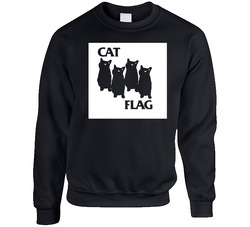 Wm Cat Flag Unisex Cotton Crewneck Sweatshirt