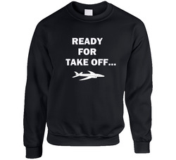 Ready For Take Off Travel Unisex Cotton Crewneck Sweatshirt