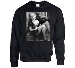 Marilyn Monroe And Tupa2 Unisex Cotton Crewneck Sweatshirt